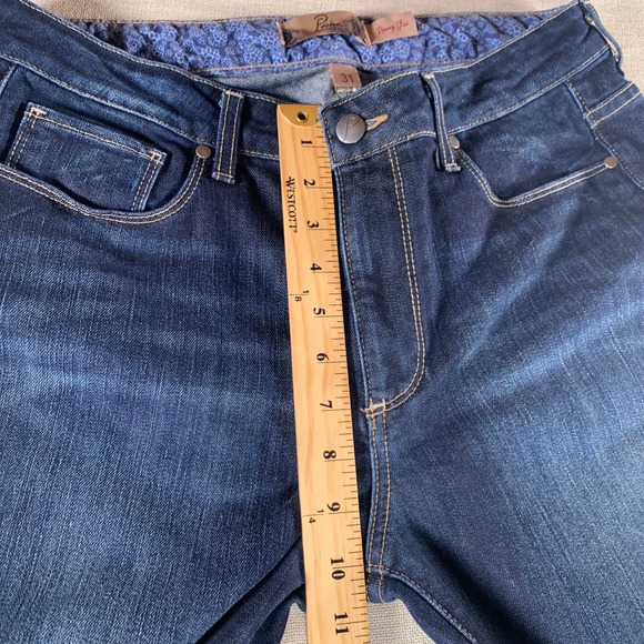 Paige Premium Denim Rising Glen Dark Wash Flare Jeans Size 31 Made in USA - Picture 7 of 14
